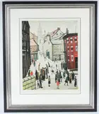 Berwick-Upon-Tweed colour lithograph by L. S. Lowry, lithograph, sold Jan 2026