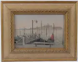 St Georgio Venice' oil on panel signed 16 x 24cm by Paul Gunn, oil on panel, sold Dec 2025