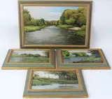 South Esk The Boat Pool by Paul Gunn, oil on panel, sold Dec 2025