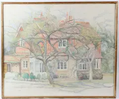 Leyswood Cottage Kent by Walter Thomas Monnington, oil on canvas, sold Dec 2025