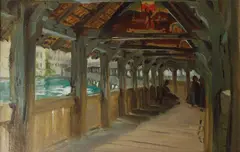Venetian corridor by Frank O. Salisbury, oil on panel, sold Dec 2025