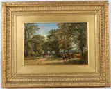 Lane near Great Wolford Warwickshire by William Pitt, 1874, oil on board, offered Dec 2025