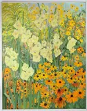 September by Norma Jameson, acrylic on board, sold Dec 2025