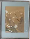 Alpine landscape watercolour by Karl Felkel, watercolour, offered Dec 2025