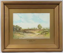 Near Aldershot, Hants by George Oyston, 1919, watercolour, sold Dec 2025