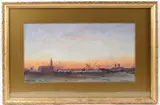 Kantara' Suez Canal watercolour signed, inscribed and dated 1918 23 x 43cm by Odin Rosenvinge, 1918, watercolour, sold Dec 2025