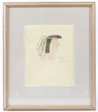 Ruth headdress' pencil and wash inscribed embossed initials CR 25 x 20cm by Ceri Richards, pencil and wash, offered Dec 2025