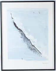 Pier by Patrick Procktor, watercolour, sold Dec 2025