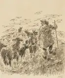 Untitled by Kyffin Williams, watercolor, sold Jul 2024