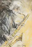 'Gerry Mulligan at by Valeri Ganz, pastel, sold Jul 2024