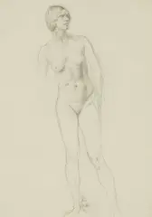 Label for by Augustus John, pencil, sold Jul 2024