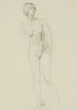 Label for by Augustus John, pencil, sold Jul 2024