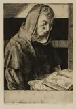 Limited edition by Edgar Holloway, 1942, etching, sold Jul 2024