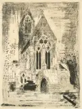 1964 lithograph - entitled 'St by John Piper, lithograph, sold Jul 2024