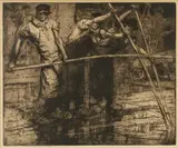 Fully by Frank Brangwyn, etching, sold Jul 2024
