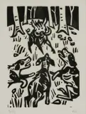Limited edition by Kyffin Williams, linocut, sold Jul 2024