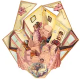 Cushion Slashing c.1947 by Anthony Green, oil on board, sold Jul 2024
