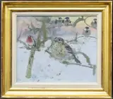 Twilight Birds by Frederick Cuming, oil on board, sold Jul 2024