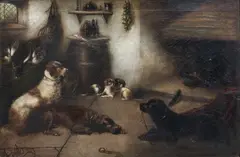 Untitled by George Armfield, oil on canvas, sold Jul 2024