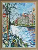 She Floats in Beauty by John Bratby, oil on canvas, offered Jul 2024