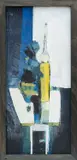 Untitled by Peter Oliver, oil on board, sold Jul 2024