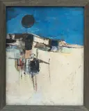 Untitled by Peter Oliver, oil on board, sold Jul 2024