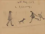 Untitled by L. S. Lowry, 1956, pencil on paper, sold Jul 2024