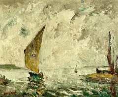 Impressionist by William Ludlow, oil on board, sold Jul 2024