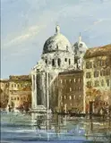 Early Morning in Venice by Patricia Anne Balard, oil on board, sold Jul 2024
