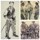 Limited edition 65/300 colour print - three men talking in pub by William Selwyn, print, sold Jul 2024