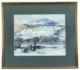 Untitled by Valerie Ganz, mixed media on paper, sold Jun 2024