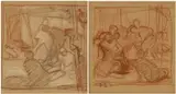 Red and white chalk by Frank Brangwyn, pencil on paper, offered Jun 2024
