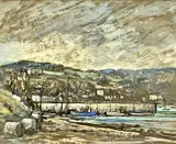 Possibly Bangor by Doris E. Crichton, mixed media, offered Jun 2024