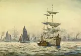 Entitled on by John E. Aitken, watercolour, offered Jun 2024