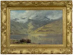 Llyn Llydaw by Benjamin Williams Leader, 1871, oil on board, sold Jun 2024