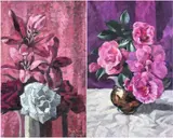Paper Flowers by Bryn Richards, 2018, oil on canvas, offered Jun 2024