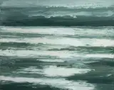 Golau ar Fae Ceredigion by Gwyn Roberts, oil on canvas, sold Jun 2024