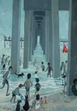 Steeplechase Pier, Coney Island, NYC by Nick Holly, oil on canvas, offered Jun 2024