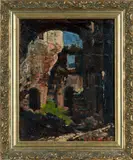 Bussana Vecchia by Christopher Williams, oil on panel, offered Jun 2024