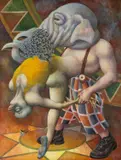 Double Act by Erica Daborn, oil, sold Jun 2024