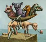 Balancing Act by Erica Daborn, oil on board, sold Jun 2024