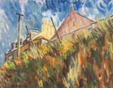 Untitled by Alasdair Urquhart, oil on canvas, sold Jun 2024