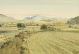 Snowdon from Llanddeiniolen by Jeremy Yates, watercolour, offered Jun 2024