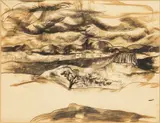 Landscape Drawing by William Crosbie, ink on paper, sold Jun 2024