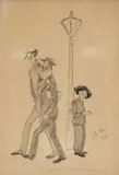 Untitled by Phil May, ink on paper, offered Jun 2024