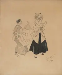 Untitled by Phil May, ink on paper, offered Jun 2024