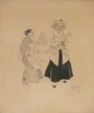 Untitled by Phil May, ink on paper, offered Jun 2024