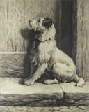 From an edition of 325 by Herbert Dicksee, 1926, etching, sold May 2024