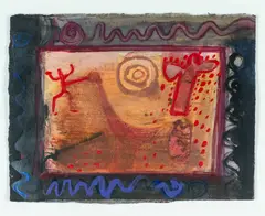 Anasazi Angel by Barbara Rae, mixed media on paper, offered Apr 2024