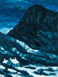 'Cottage Below Tryfan by Gwyn Roberts, oil on canvas, sold Apr 2024